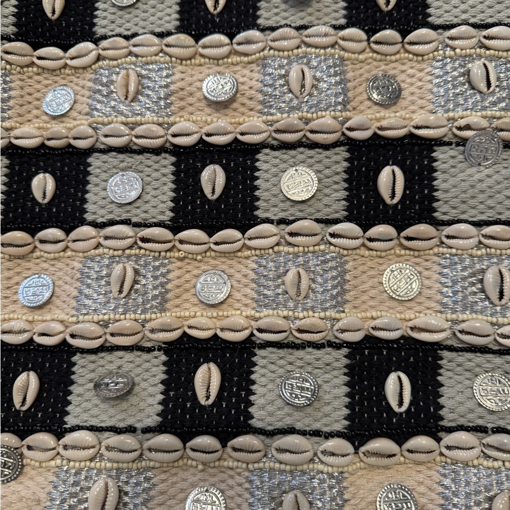 Philia & Agape Black and Cream Boho Natural Jute Tote Bag - Picture 3 of 8